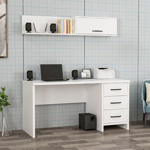 Troy - White White Study Desk slika 3