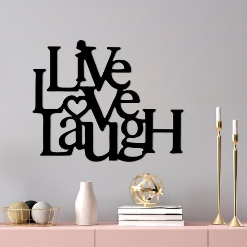 Wallity Metalna zidna dekoracija, Live-Love-Laugh slika 1