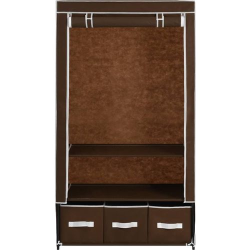 282458 Wardrobe Brown 87x49x159 cm Fabric slika 4