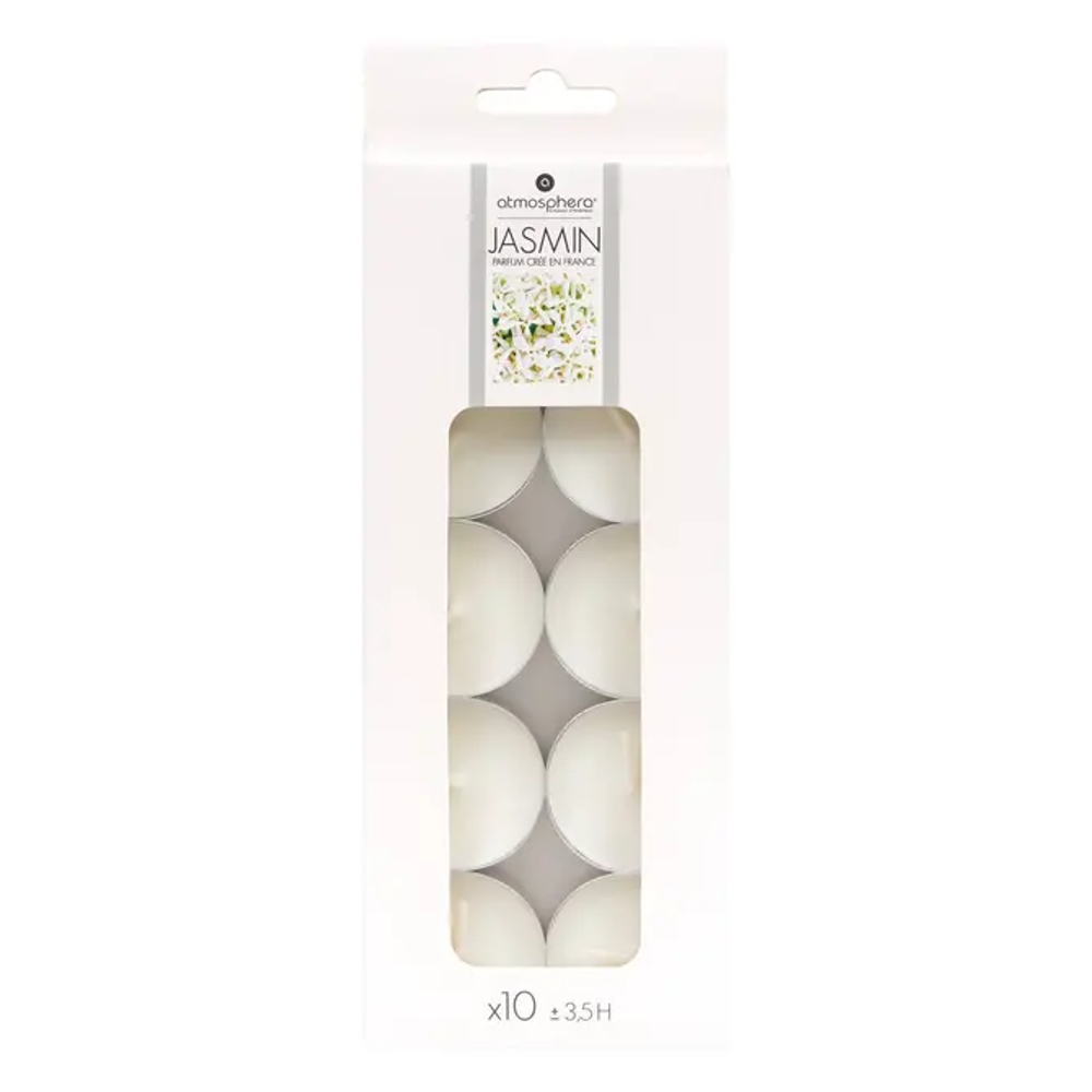 Atmosphera mirisne lučice jasmin nina 3,72x3,72x1,5cm aluminij/parafin/pamuk bijela 10/1 slika 1