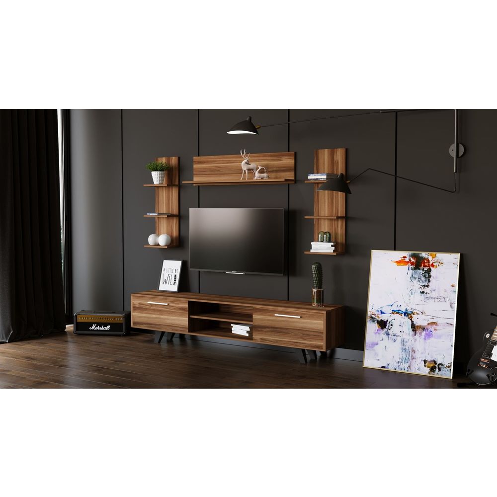 TV Stalak Rb-165 u Drvenim Bojama slika 1