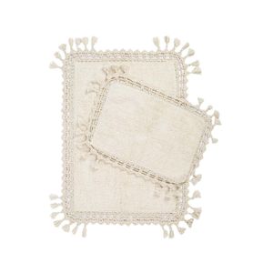 Lorna - Cream Cream Bathmat Set (2 Pieces)