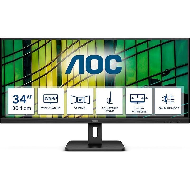 AOC AOC U34E2M – 34″ Ultraširoki Monitor s WQHD Rezolucijom i 100Hz Osvježavanjem image