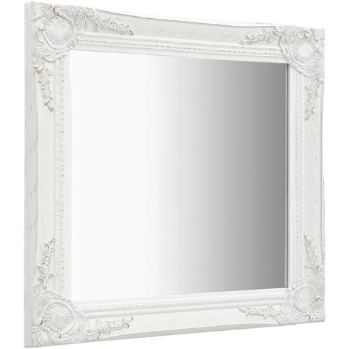 Zidno ogledalo u baroknom stilu 60 x 60 cm bijelo slika 12