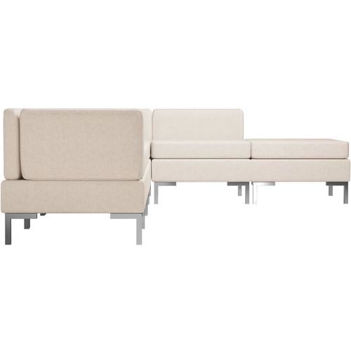 6-dijelni set sofa od tkanine krem slika 10