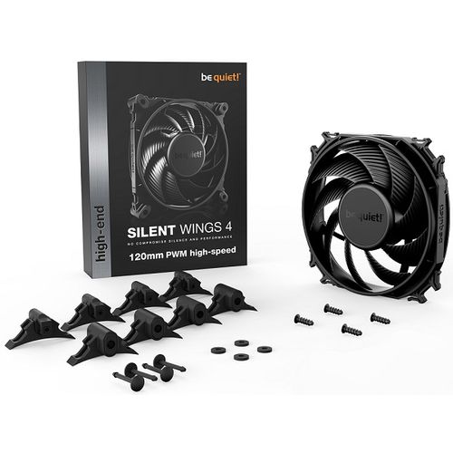 be quiet! BL094 SILENT WINGS 4 120mm PWM High-Speed, Max 2500 rpm, Noise level max 31.2 dB(A), 4-pin connector, Airflow (76.7 cfm / 130.31 m3/h) slika 3