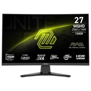 Monitor MSI MAG 275CQF E18 / 27" / WQHD / Rapid VA / 180Hz / 0.5ms (GtG) / zakrivljeni / crni