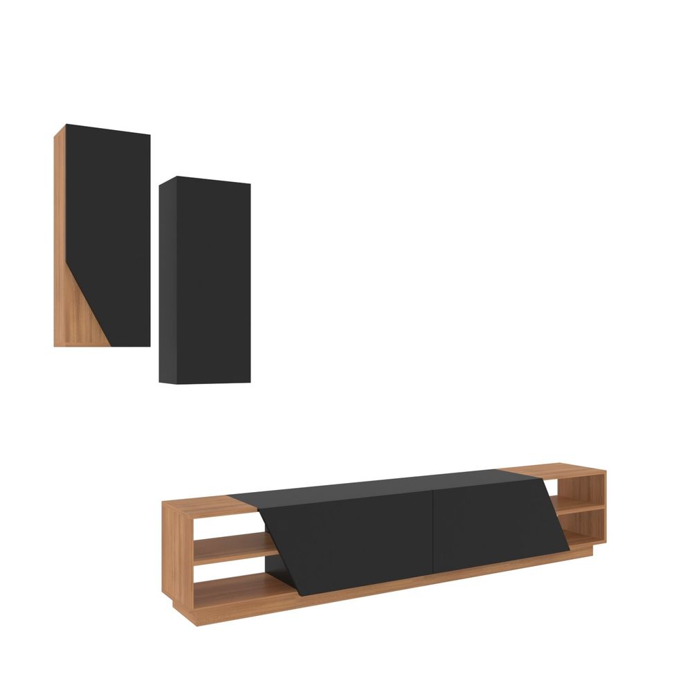 Teak TV Komoda Zebra - Crna, Teak Black slika 7