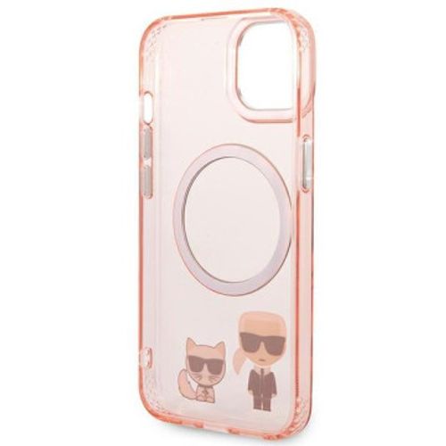 Karl Lagerfeld Futrola za iPhone 14 Pink MagSafe IML Ring + K&C Logo slika 3