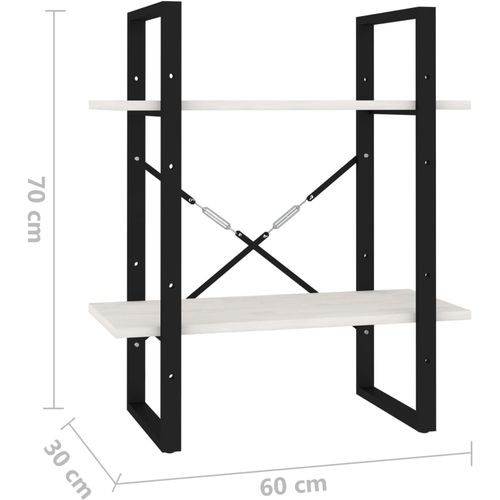 Ormarić za knjige s 2 razine 60 x 30 x 70 cm masivna borovina slika 8