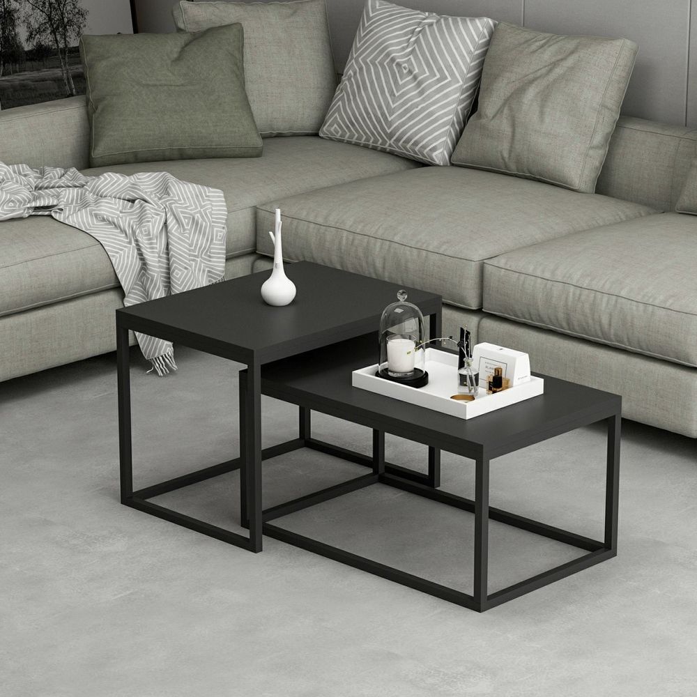 Leka - Crni Nesting Sto (2 Komada) slika 1