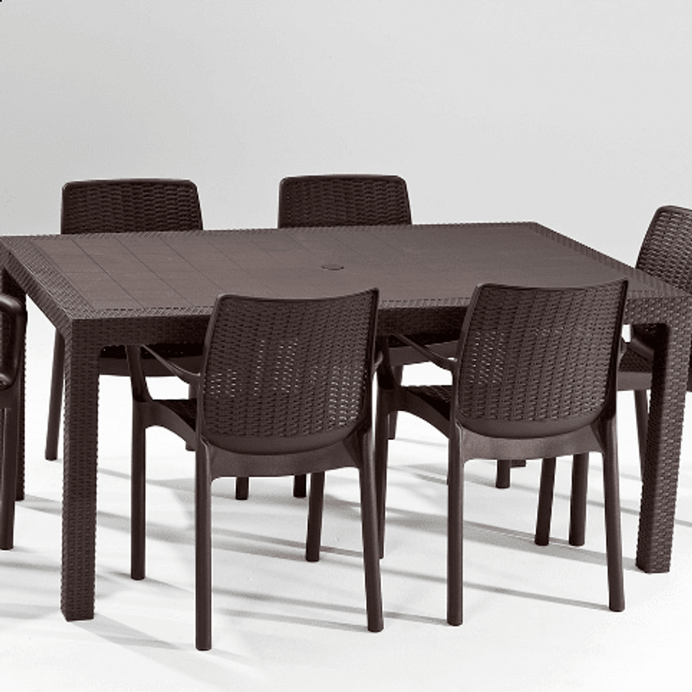 Keter vrtni sto MELODY, smeđi, 161 x 95 x 75 cm slika 3