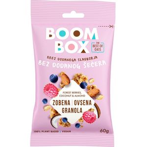 Boom Box Zobena granola Šumsko voće, Kokos, Badem 60g