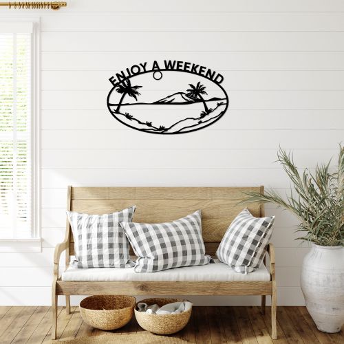 Wallity Metalna zidna dekoracija, Enjoy A Weekend - 456 slika 4