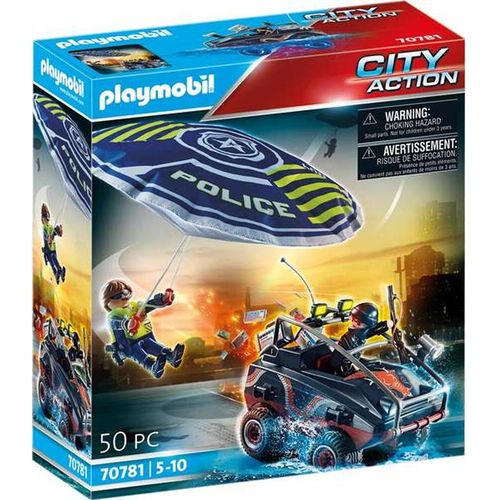 Playset Playmobil City Action Police Parachute with Amphibious Vehicle 70781 (50 pcs) slika 1