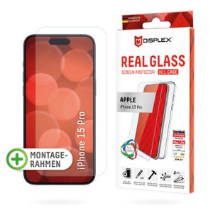 DISPLEX Zaštitno staklo + maskica Real Glass 2D + Case za iPhone 15 Pro