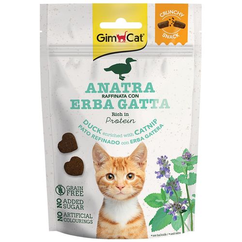 GimCat Poslastica za mačke Crunchy Snacks Patka obogaćena mačjom metvicom, 50 g slika 1