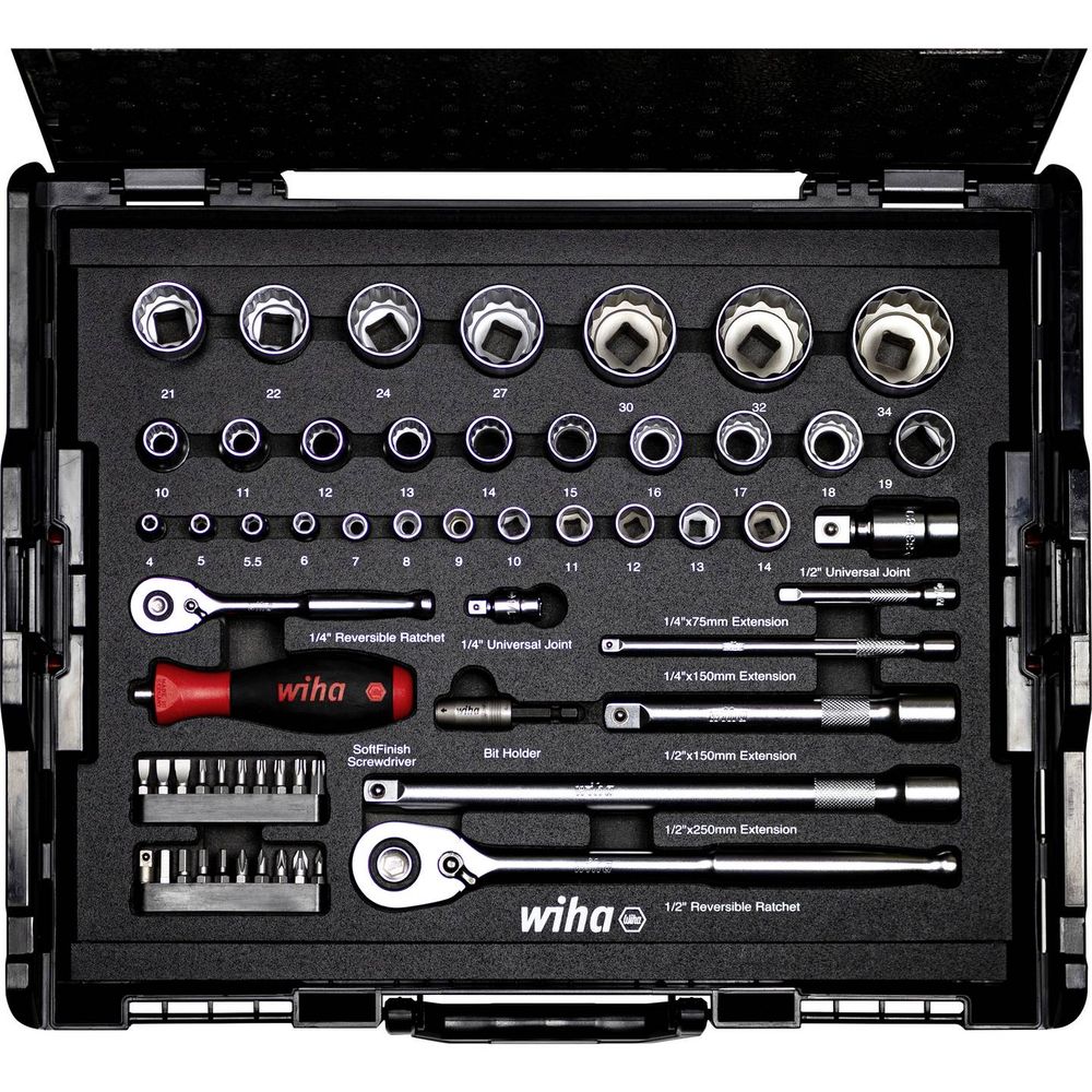 Wiha Wiha Ključevi Nasadni Set 1/4"+1/2" 60 Kom. U L-Boxx slika 1
