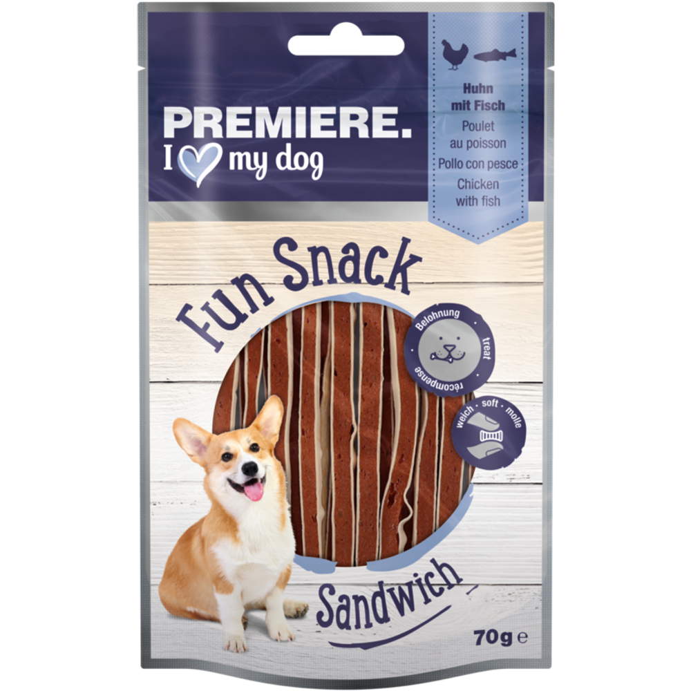 Premiere poslastica za pse Fun Snack Sandwich piletina i riba 70 g slika 1