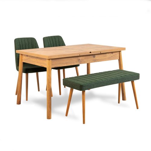 Woody Fashion Set stolova i stolica (4 komada), Atlantski bor zelena, Santiago 1070 - 3 A slika 3
