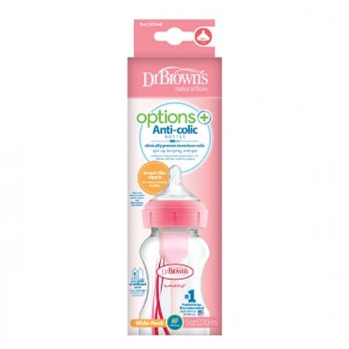 Dr.Brown'S Plastična Options+ Bočica 270Ml - Roze slika 2