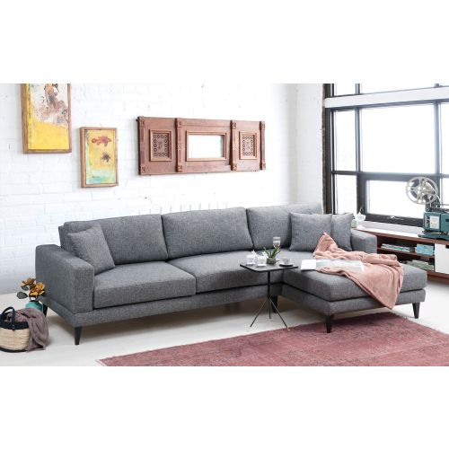 Atelier Del Sofa Kutna garnitura na razvlačenje, Tamno siva, Nordic Corner Right (L3+Chl) slika 3