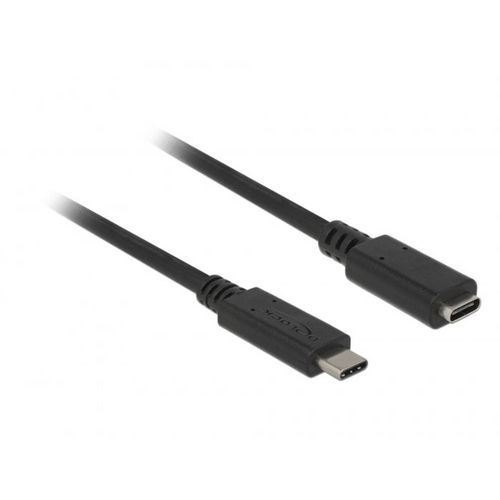 Delock USB kabel USB 3.2 gen. 1 (USB 3.0) USB-C® utikač, USB-C® utičnica 1.50 m crna  85534 slika 1