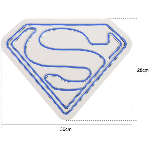 Wallity Ukrasna plastična LED rasvjeta, Superman - Blue slika 6