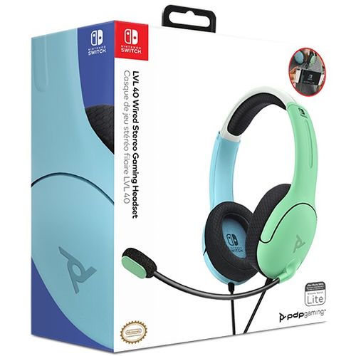 PDP Nintendo Switch Wired Headset LVL40, plava/zelena slika 8