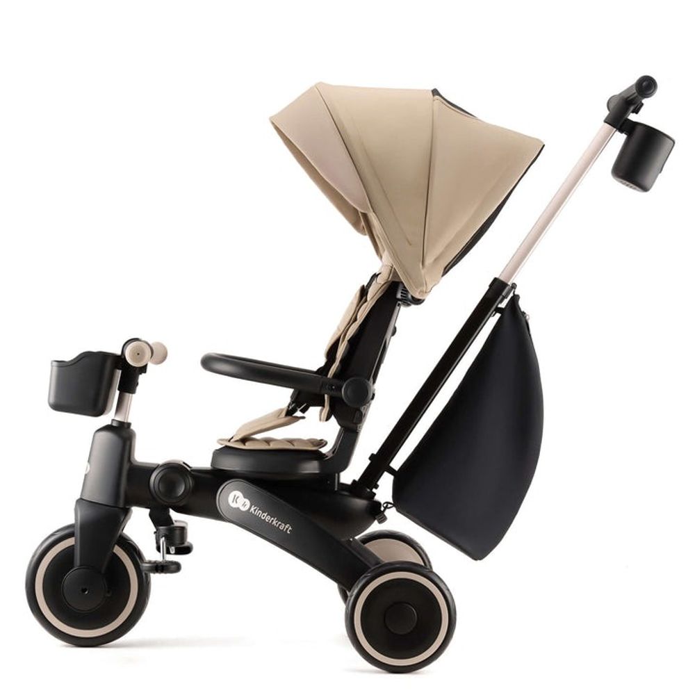 Kinderkraft Sklopivi rotirajući tricikl 5U1 Jazz 2, Beige slika 5