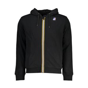 K-WAY MEN'S BLACK ZIP SWEATSHIRT