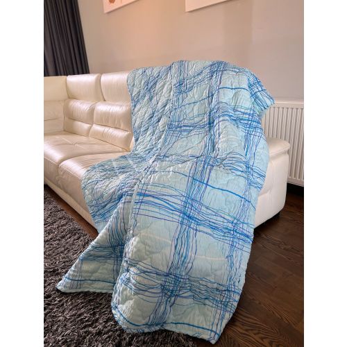 Prekrivač 190x190cm mikrofiber Light blue slika 1