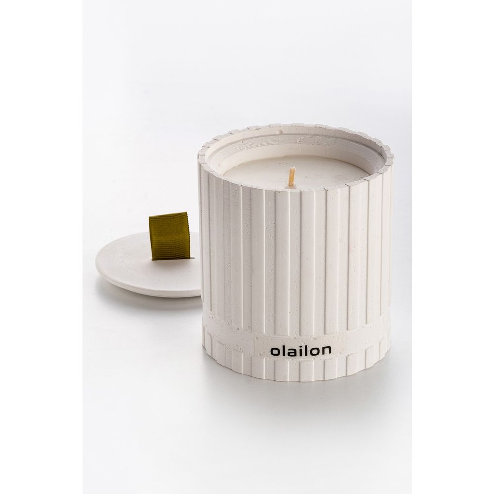 Candle Sutun - colours: White, Green slika 3