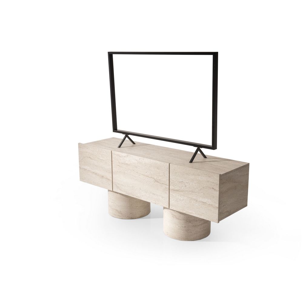 H.Tv Sehpası - 6011 Travertine TV Stand slika 2