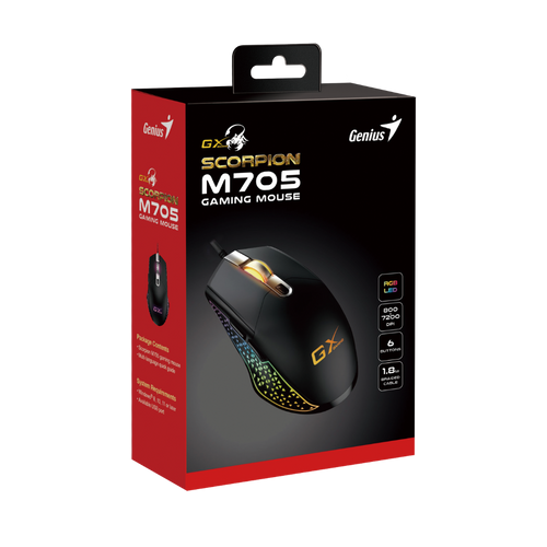 Genius Scorpion M705, igraći miš, RGB, 7200dpi 31040008400 slika 1