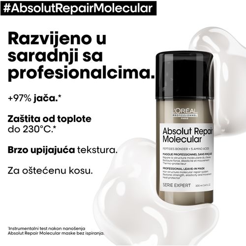 L’Oréal Professionnel Absolut Repair Molecular Maska Bez Ispiranja 100ml slika 2