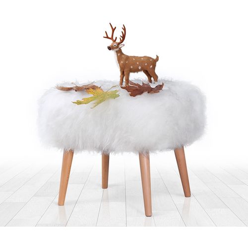 Deer - White White Pouffe slika 1