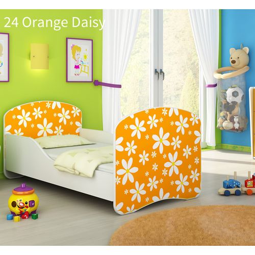 Dječji krevet ACMA s motivom 180x80 cm 24-orange-daisy slika 1