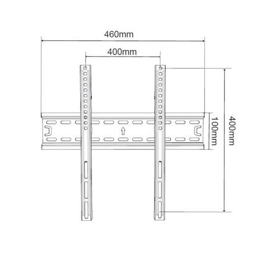 Xstand Fix 32-55 Nosač za TV/FIKSNI/VESA 400x400/50kg/2.3 cm od zida slika 2