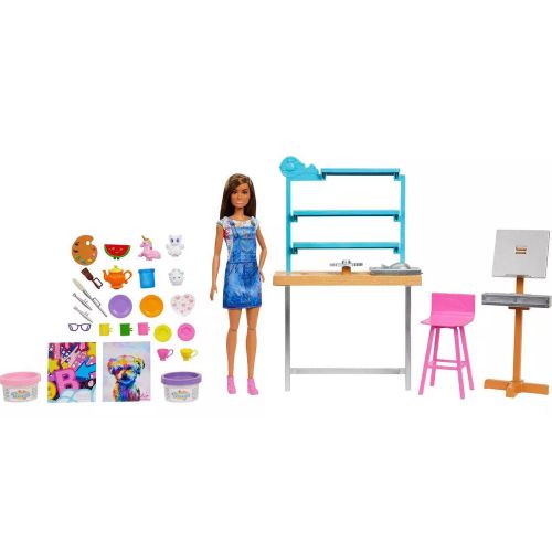 Barbie lutka set Relax & Create Art Studio HCM85 slika 4