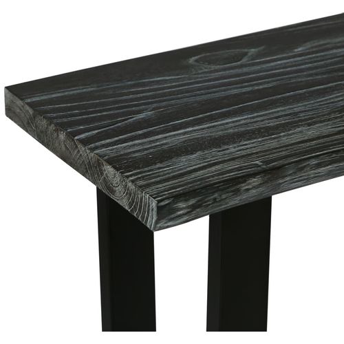 Konzolni stol od masivnog drva mindi 110 x 35 x 75 cm sivi slika 22