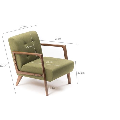 Atelier Del Sofa Fotelja, zelena, Kemer - Green slika 6