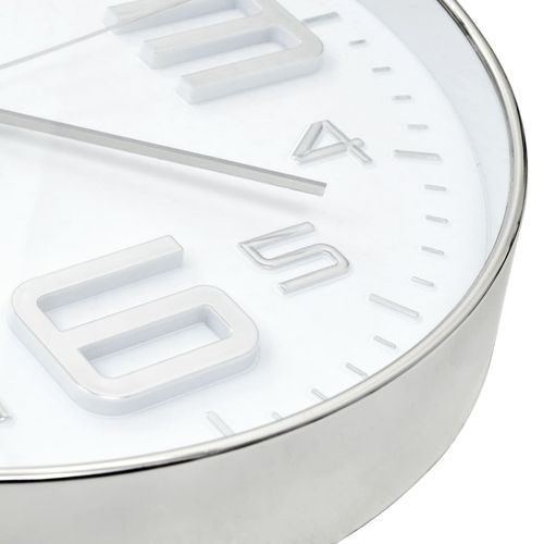 Zidni sat 30 cm srebrni slika 18