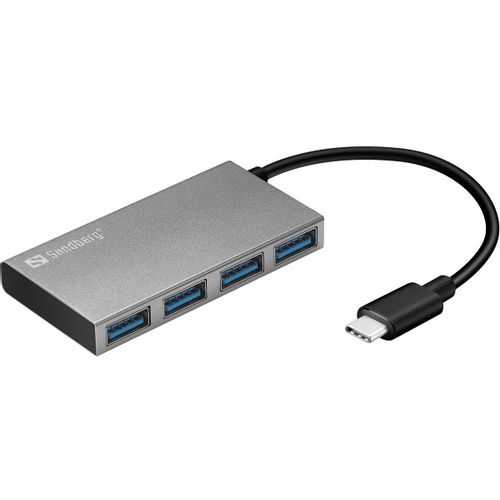 USB HUB 4 port Sandberg Pocket USB C - USB 3.0 136-20 slika 1