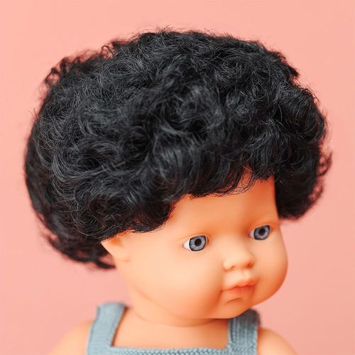 Miniland lutka curly black hair 38cm Colourful slika 2