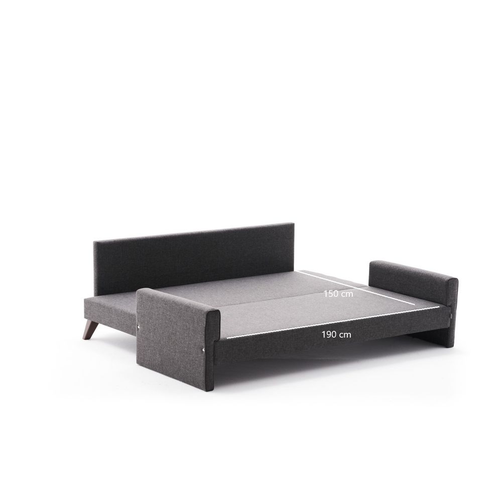 Bella Sofa Bed - Antracit Trosjed na Razvlačenje slika 8