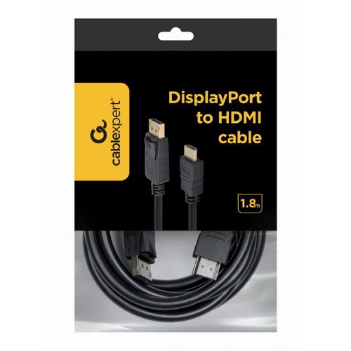 Gembird CC-DP-HDMI-6 MONITOR Cable, DisplayPort/HDMI M/M, 1.8m slika 3