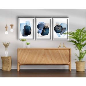 3P3853NISCT-006 Navy Blue
Blue
Mink
White Decorative Framed MDF Painting (3 Pieces)