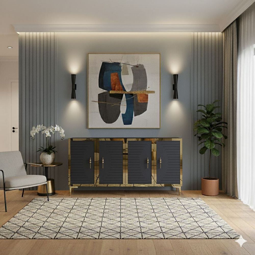Console Tuna 120 - Anthracite i Gold slika 3