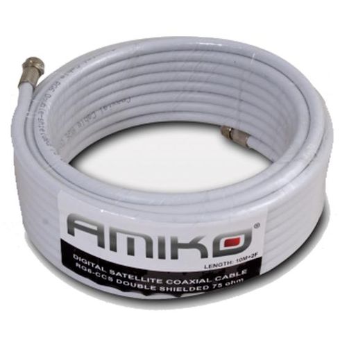 Amiko Koaksijalni kabel RG-6, CCS, 90dB, 10 met. Sa konektorima - RG6/90dB - 10m slika 1